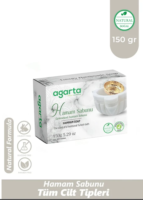 AGARTA 150 ML NATURAL HANDMADE HAMMAM SOAP*6