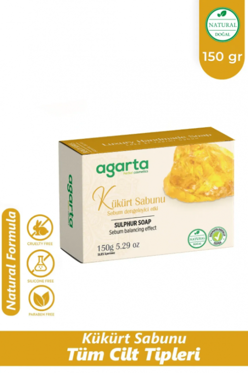 AGARTA 150 ML NATURAL HAND MADE SULFUR SOAP*6