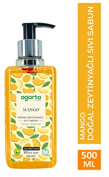AGARTA 500 ML NATURAL LIQUID SOAP MANGO*12