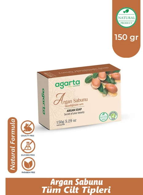 AGARTA 150 ML NATURAL HAND MADE ARGAN OIL SOAP*6