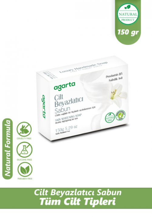 AGARTA 150 ML DERMO SKIN WHITENING SOAP*6