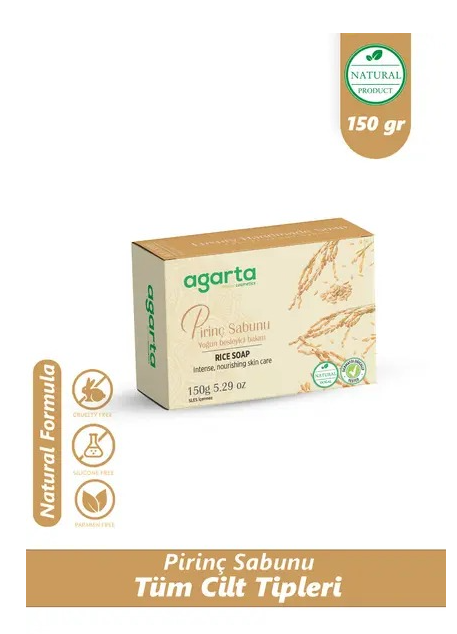 AGARTA 150 ML NATURAL HAND MADE RICE SOAP*6