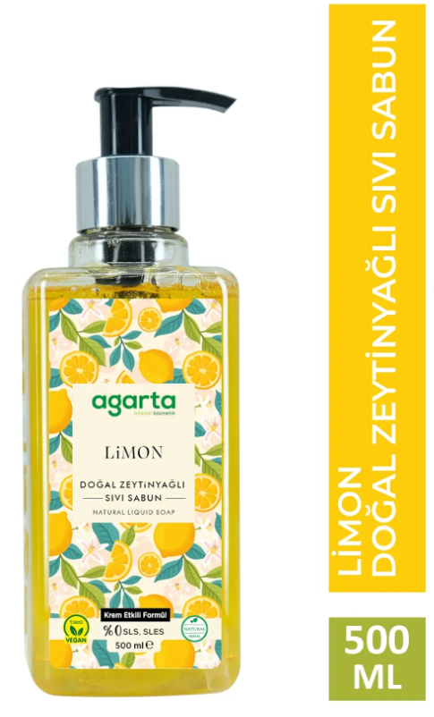 AGARTA 500 ML NATURAL LIQUID SOAP LEMON*12