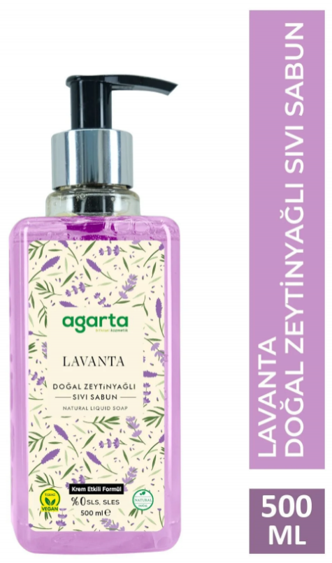 AGARTA 500 ML NATURAL LIQUID SOAP LAVENDER*12