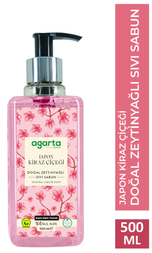 AGARTA 500 ML NATURAL LIQUID SOAP JAPANESE CHERRY*12