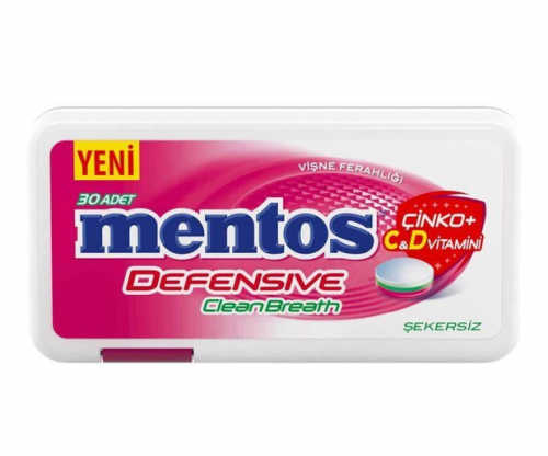 MENTOS 21 GR VİŞNE ARM.TABLET ŞEKER PLS.*12