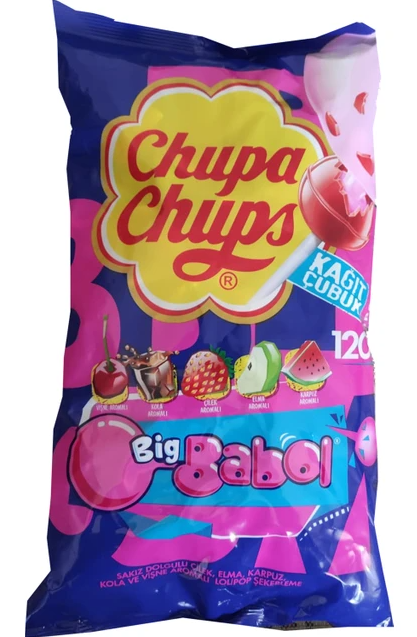 CHUPA CHUPS 12 GR GUM FILLED LOLLIPOP BAG * 120