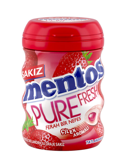 MENTOS 60 GR PURE FRESH STRAWBERRY BOTTLE*4