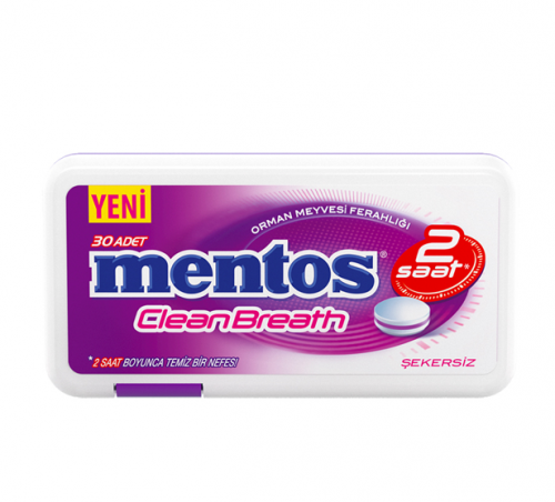 MENTOS 21 GR FOREST FRUIT FLAVOR TABLET SUGAR PLS.*12