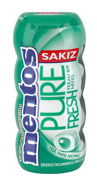 MENTOS 30 GR PURE FRESH GREEN MINT BOTTLE*12