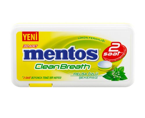MENTOS 21 GR LEMON FLAVOR TABLET SUGAR PLS.*12