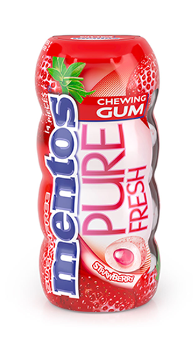 MENTOS 30 GR PURE FRESH STRAWBERRY BOTTLE*12