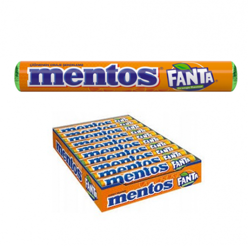 MENTOS 37.50 GR STICK FANTA FLAVOR SUGAR GUM*20
