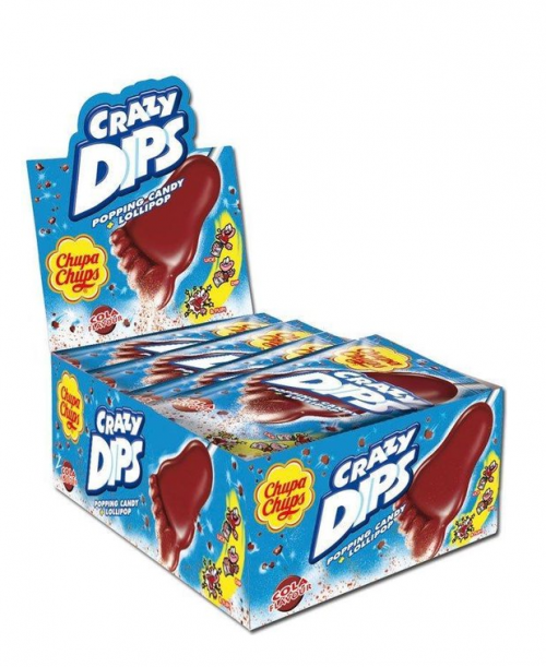 CHUPA CHUPS 14 GR CRAZY DİPS COLA AROMA LOLLIPOP*24