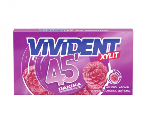 VIVIDENT 26 GR WALLET 45 MINUTE RASPBERRY*18