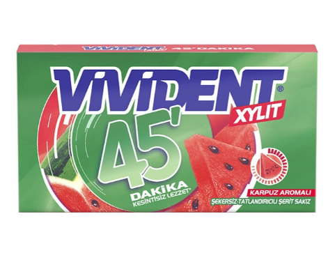 VIVIDENT 26 GR WALLET 45 MINUTE WATERMELON*18