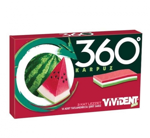 VIVIDENT 33 GR WALLET 360 WATERMELON*18