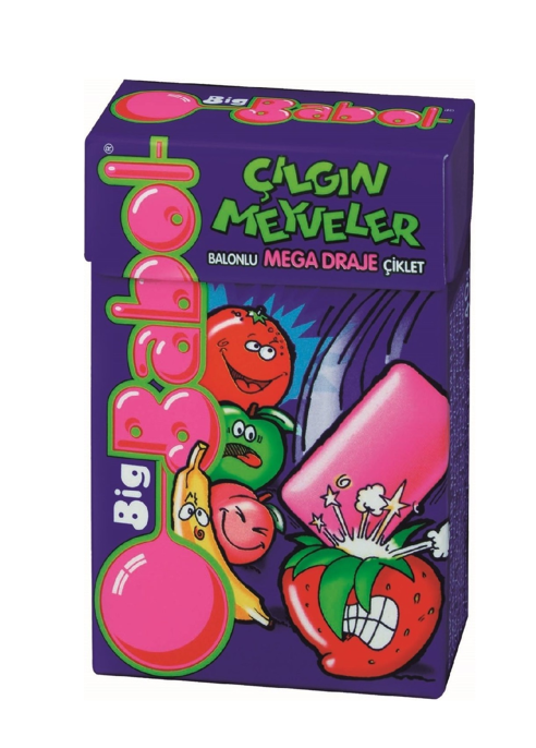 BIG BABOL 36 GR BOX CRAZY FRUITS MIXED *20