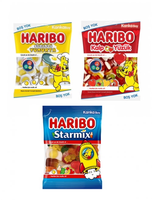HARİBO 80 GR SAHANDA YUM.+ KALP YÜZÜK+STARMİX*36