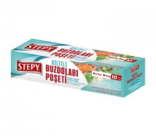 STEPY FREEZER BAG MEDIUM SIZE ZIP-OFF BAG 10 PCS *24