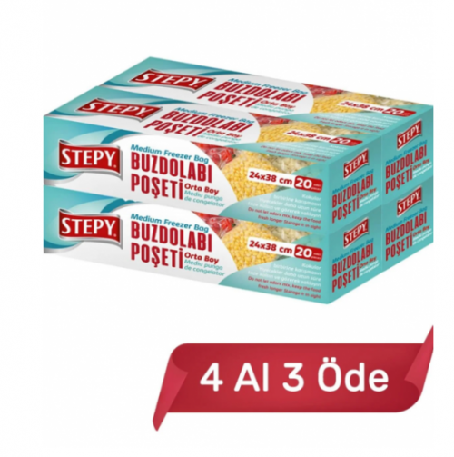 STEPY FREEZER BAG BUY 4 PAY 3 MEDIUM SIZE*12