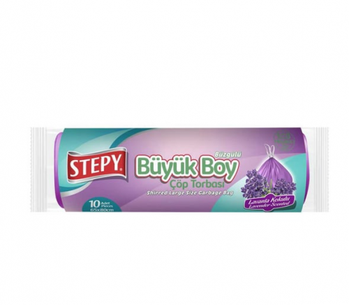 STEPY TIED GARBAGE BAG LARGE LAVENDER *25