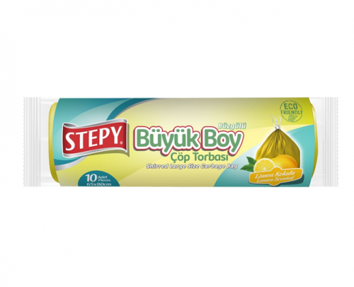 STEPY TIED GARBAGE BAG LARGE LEMON*25