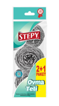 STEPY SCRUBBING WIRE 3 PCS ECO PACK*48