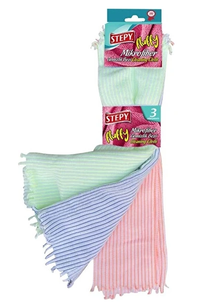 STEPY CLOTH MICROFIBER FLUFFY 3 PCS (40*40)*24