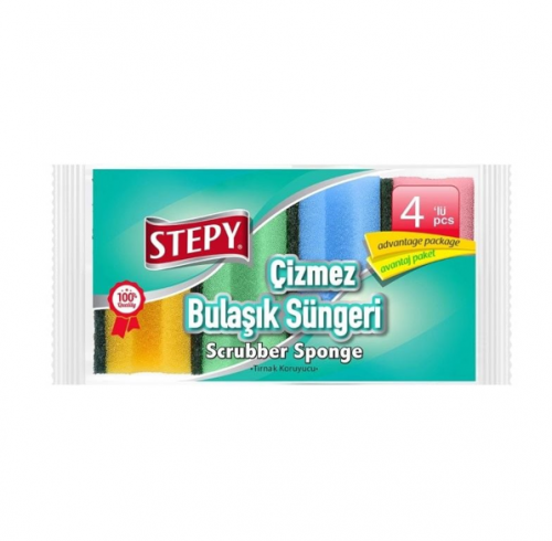 STEPY NON-SCRACHING SPONGE 4 PCS *24
