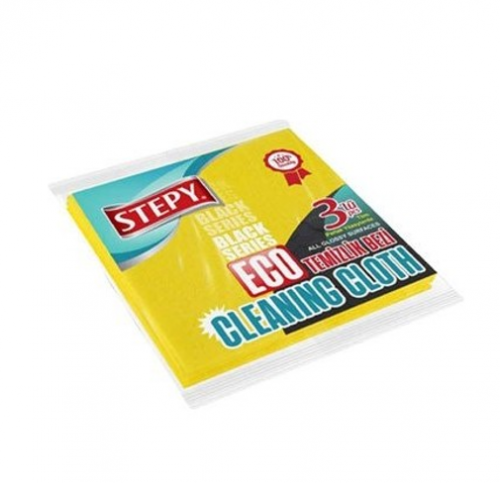 STEPY CLOTH BLACK 3 PCS YELLOW (34*35)*48
