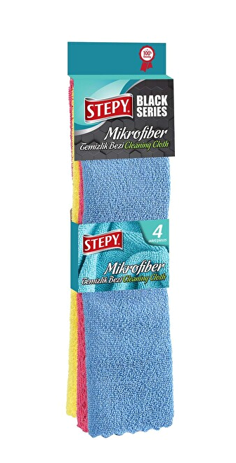 STEPY CLOTH MICROFIBER 4 PCS BLACK (40*40)*48