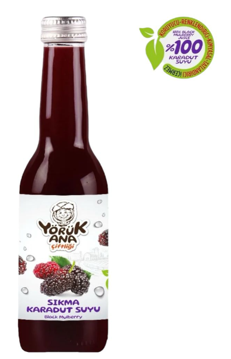 YÖRÜK ANA 250 ML TRADITIONAL 100% BLACK MULBERRY JUICE*12
