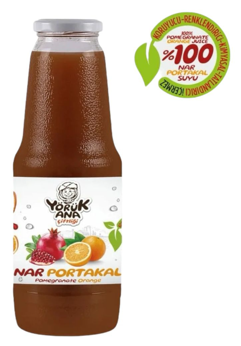 YÖRÜK ANA 1000 ML TRADITIONAL 100% POMEGRANATE-ORANGE JUICE*6