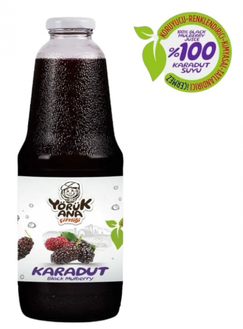 YÖRÜK ANA 1000 ML TRADITIONAL 100% BLACK MULBERRY JUICE*6