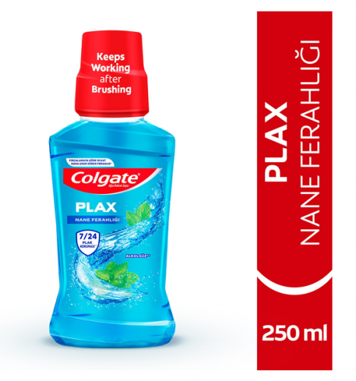COLGATE PLAX AĞIZ SUYU 250 ML NANE FER.*12 (MAVİ)