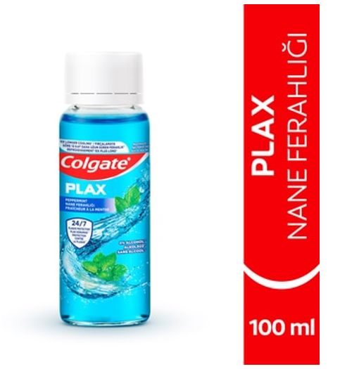 COLGATE PLAX AĞIZ SUYU 100 ML SERİN NANE*12 (MAVİ)