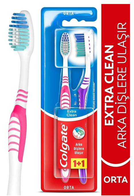 COLGATE DİŞ FIRÇASI EXTRA CLEAN 2'Lİ*12