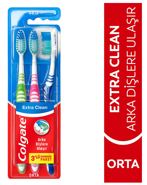 COLGATE DİŞ FIRÇASI EXTRA CLEAN 2+1*12