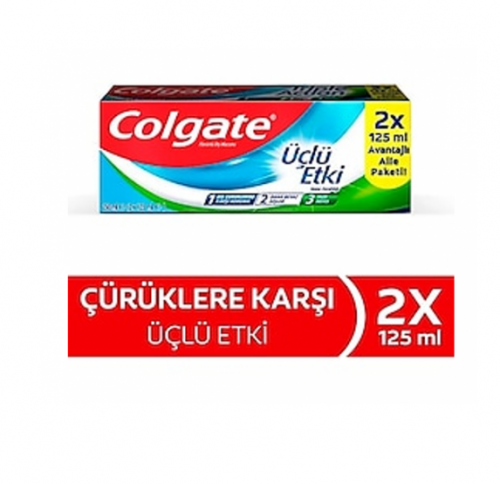 COLGATE 3 LÜ ETKİ 125 ML+125 ML*24
