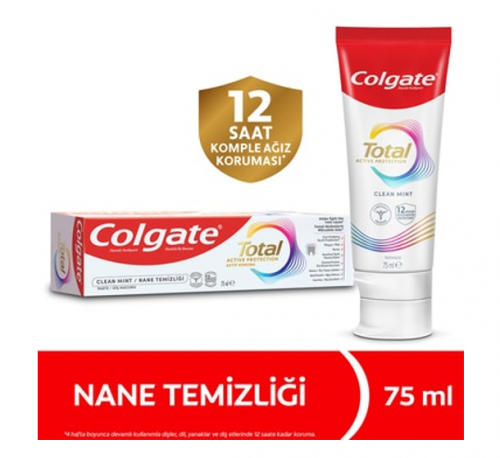 COLGATE 75 ML TOTAL GELİŞMİŞ NANE TEMİZLİĞİ*12