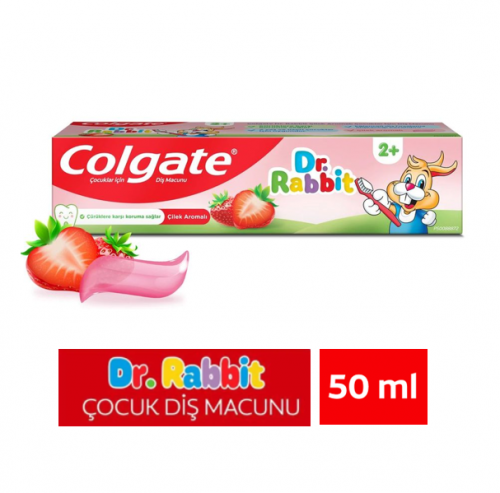 COLGATE 50 ML DR.RABBİT STRAWBERRY ÇOCUK DİŞ MACUNU*12