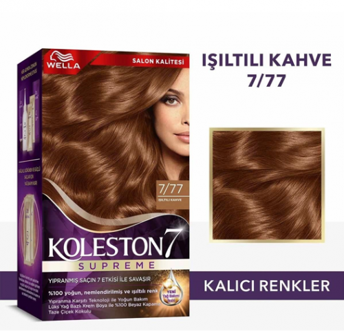 KOLESTON SUPREME KİT 7/77 IŞILTILI KAHVE*3