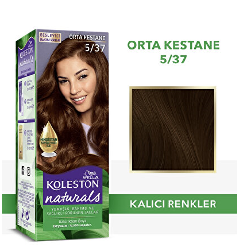 KOLESTON NATURALS 5/37 ORTA KESTANE*3