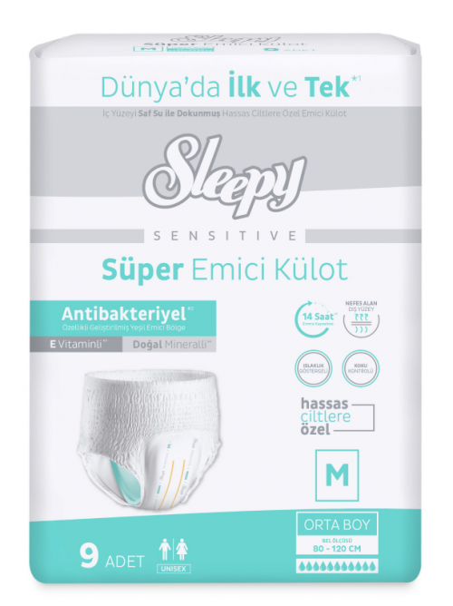 SLEEPY HASTA BEZİ STANDART KÜLOT MEDİUM 9 LU*6