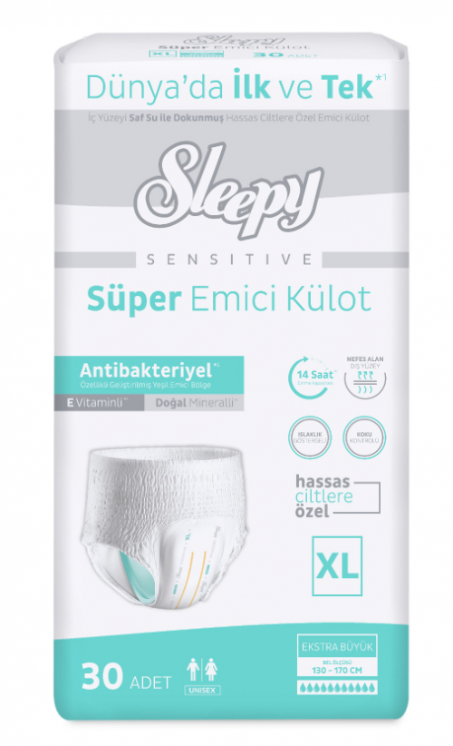 SLEEPY HASTA BEZİ İKİZ KÜLOT XLARGE 30LU*4