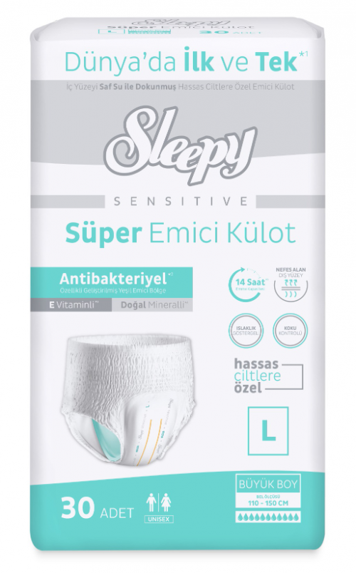 SLEEPY HASTA BEZİ İKİZ KÜLOT LARGE 30LU*4