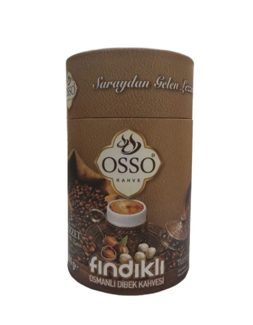 OSSO CYLINDER 200 GR HAZELNUT COFFEE BOX*12