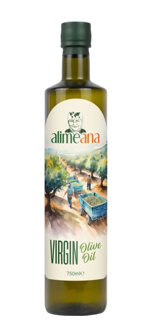 ALIMEANA 750 ML VIRGIN GLASS OLIVE OIL GLASS*12