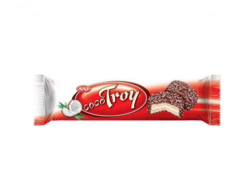 ANI (610) COCO TROY COATED WITH COCOA AND COCONUT AND FİLLED WITH MARSHMALLOW 50 GR*24